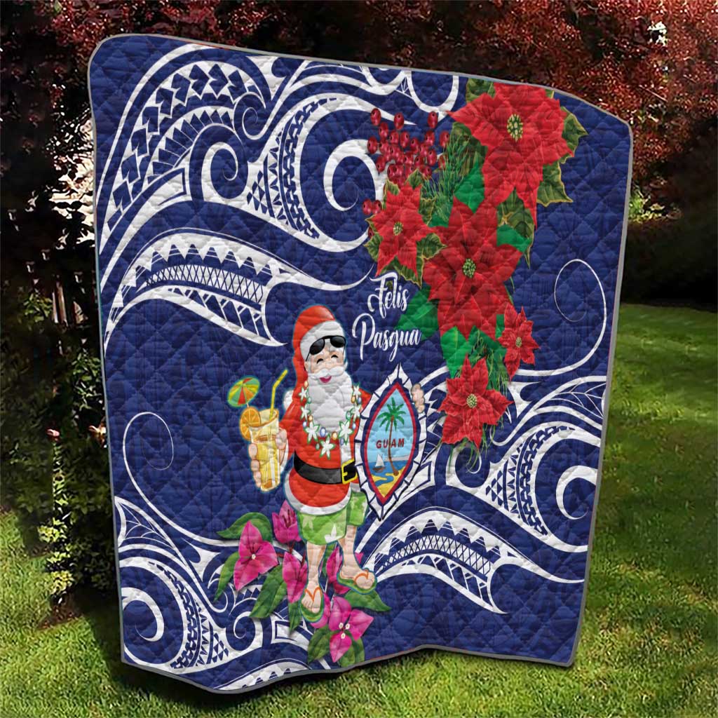 Guam Christmas Quilt Poinsettia With Bougainvillea - Felis Pasgua! LT14 - Polynesian Pride