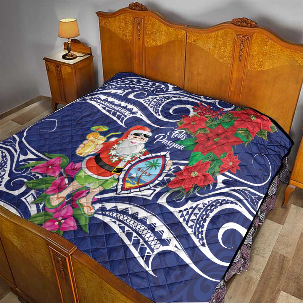 Guam Christmas Quilt Poinsettia With Bougainvillea - Felis Pasgua! LT14 - Polynesian Pride