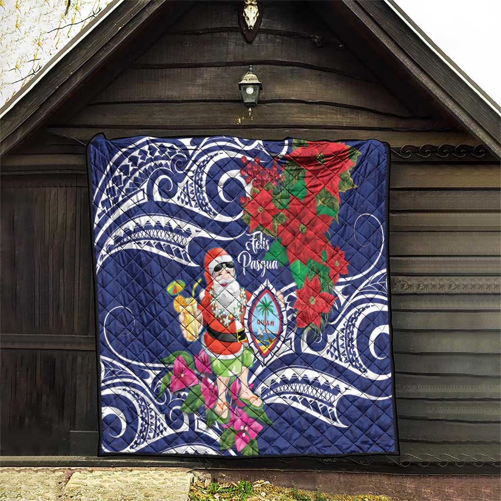 Guam Christmas Quilt Poinsettia With Bougainvillea - Felis Pasgua! LT14 - Polynesian Pride
