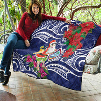 Guam Christmas Quilt Poinsettia With Bougainvillea - Felis Pasgua! LT14 - Polynesian Pride