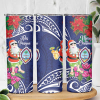 Guam Christmas Skinny Tumbler Poinsettia With Bougainvillea - Felis Pasgua! LT14 - Polynesian Pride
