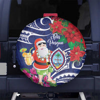 Guam Christmas Spare Tire Cover Poinsettia With Bougainvillea - Felis Pasgua! LT14 - Polynesian Pride