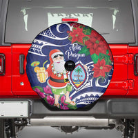 Guam Christmas Spare Tire Cover Poinsettia With Bougainvillea - Felis Pasgua! LT14 - Polynesian Pride