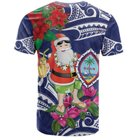 Guam Christmas T Shirt Poinsettia With Bougainvillea - Felis Pasgua! LT14 - Polynesian Pride