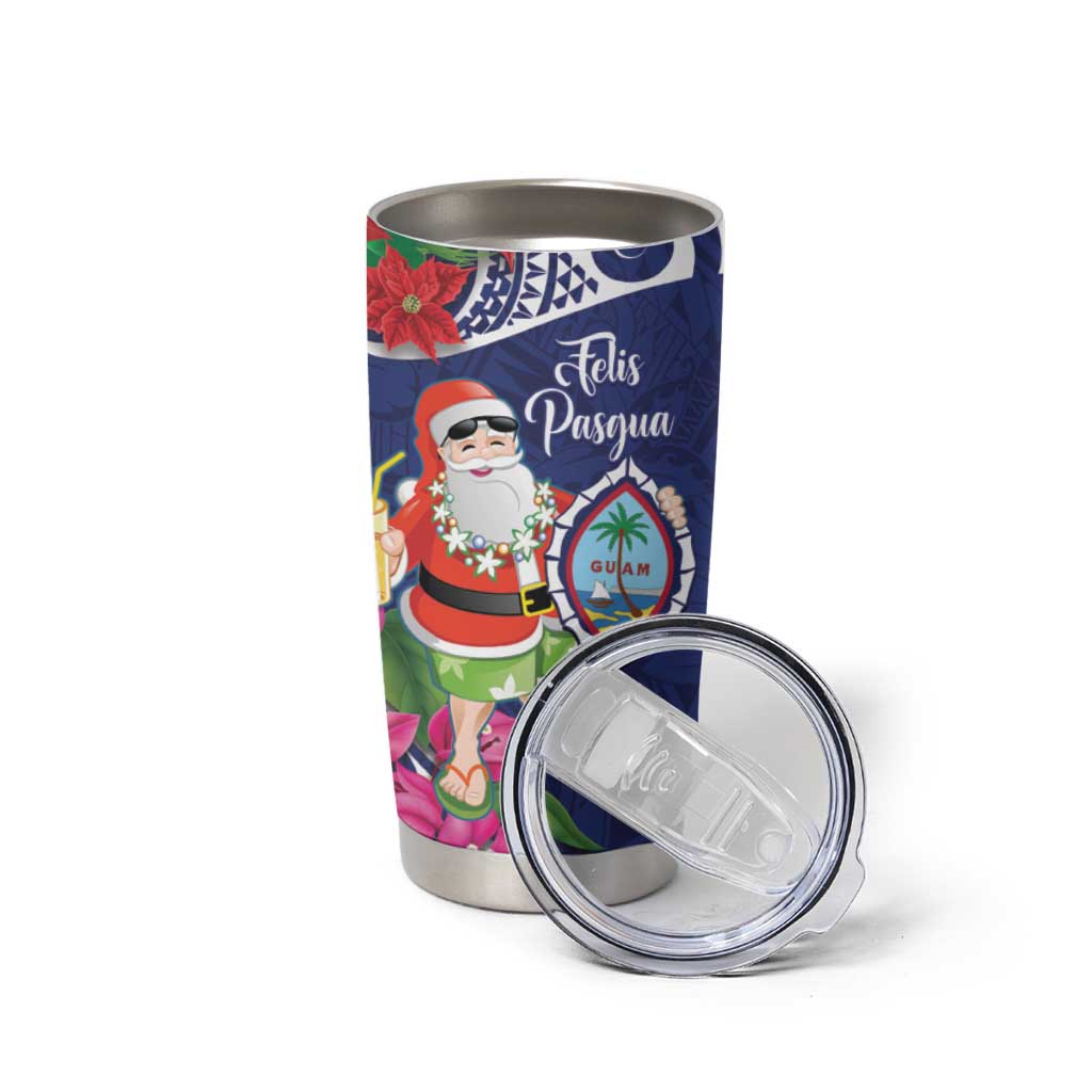 Guam Christmas Tumbler Cup Poinsettia With Bougainvillea - Felis Pasgua! LT14 - Polynesian Pride