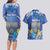 Personalised Hanukkah Jewish Festival Couples Matching Long Sleeve Bodycon Dress and Hawaiian Shirt It's Lit - Polynesian Pattern