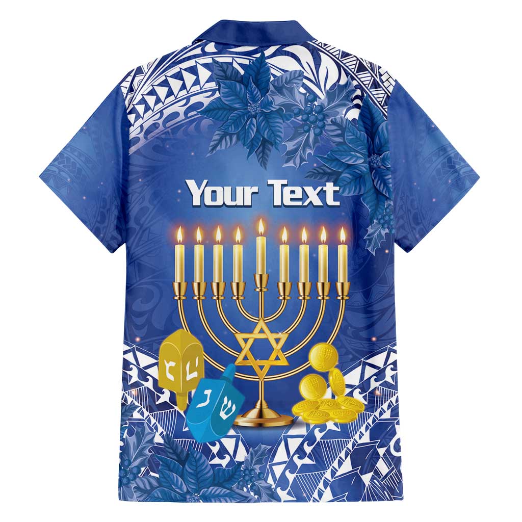 Personalised Hanukkah Jewish Festival Family Matching Off Shoulder Maxi Dress and Hawaiian Shirt It's Lit - Polynesian Pattern LT14 - Polynesian Pride