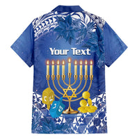 Personalised Hanukkah Jewish Festival Family Matching Off Shoulder Maxi Dress and Hawaiian Shirt It's Lit - Polynesian Pattern LT14 - Polynesian Pride