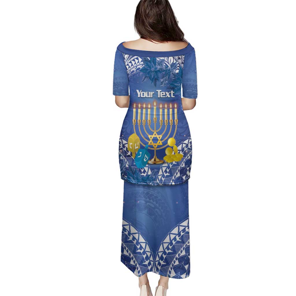 Personalised Hanukkah Jewish Festival Family Matching Puletasi and Hawaiian Shirt It's Lit - Polynesian Pattern LT14 - Polynesian Pride