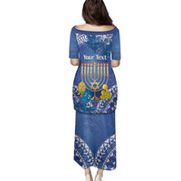 Personalised Hanukkah Jewish Festival Family Matching Puletasi and Hawaiian Shirt It's Lit - Polynesian Pattern LT14 - Polynesian Pride