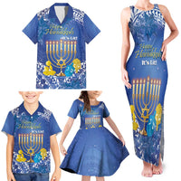 Personalised Hanukkah Jewish Festival Family Matching Tank Maxi Dress and Hawaiian Shirt It's Lit - Polynesian Pattern LT14 - Polynesian Pride