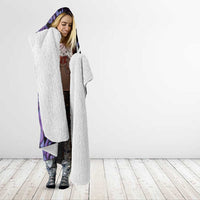 Purple Aotearoa Hooded Blanket Taniko Motifs With Paua Shell Kowhaiwhai LT14 - Polynesian Pride