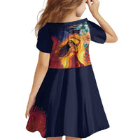 Hawaii Kilauea Big Islands Family Matching Mermaid Dress and Hawaiian Shirt Pele Goddess With Tropical Flowers LT14 - Polynesian Pride