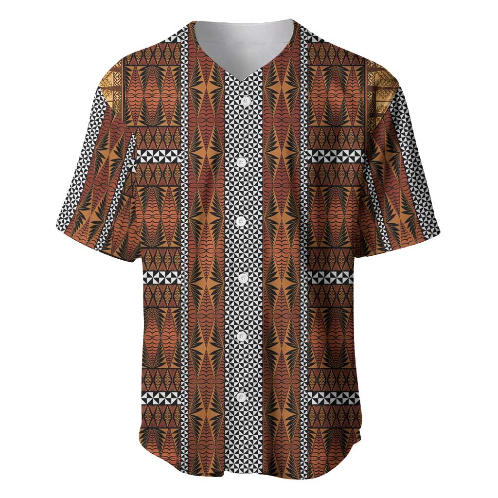 Malo e Lelei Tonga Baseball Jersey Tongan Ngatu Tapa Cloth - Polynesian Pride