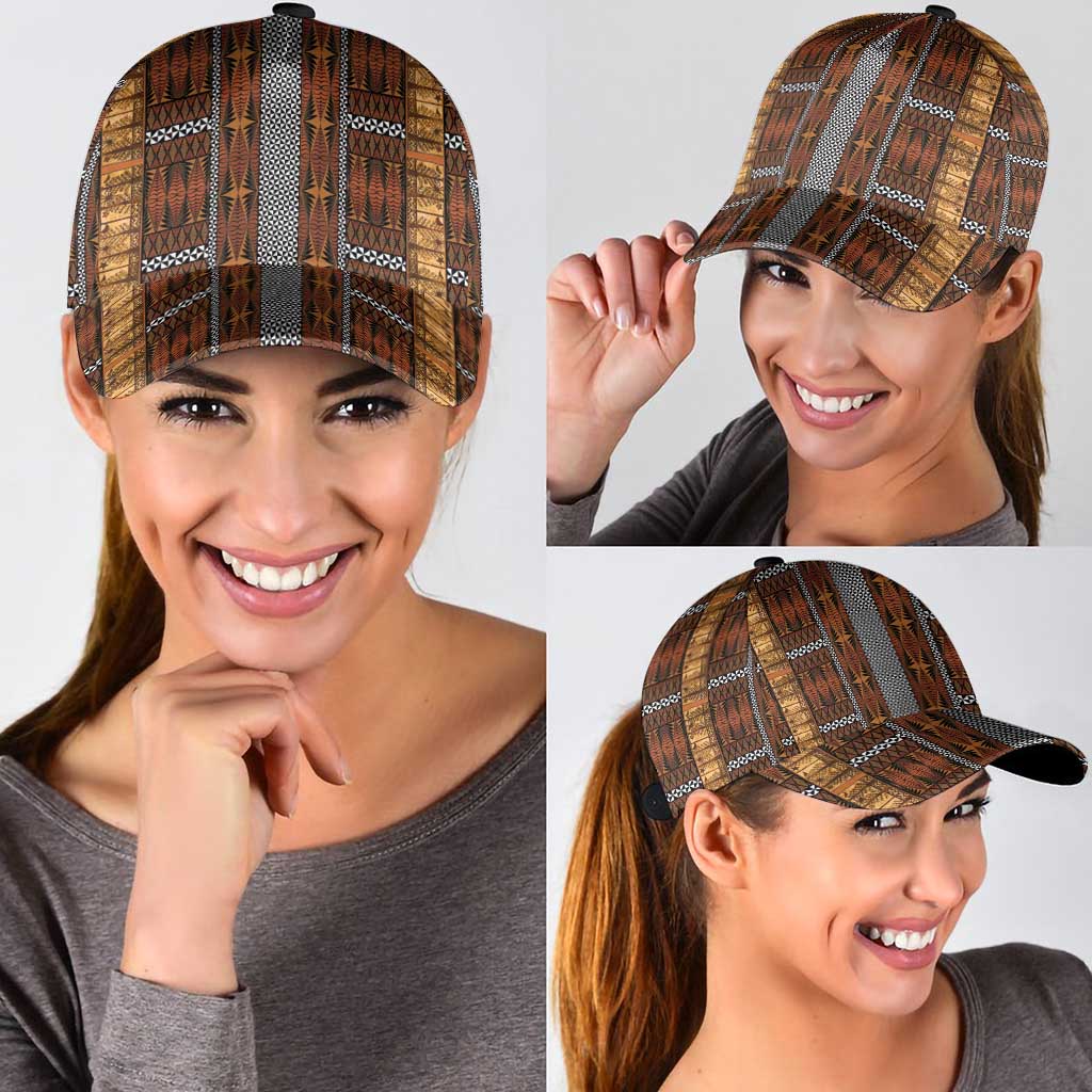 Malo e Lelei Tonga Classic Cap Tongan Ngatu Tapa Cloth - Polynesian Pride