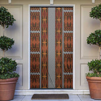 Malo e Lelei Tonga Door Cover Tongan Ngatu Tapa Cloth LT14 Orange - Polynesian Pride