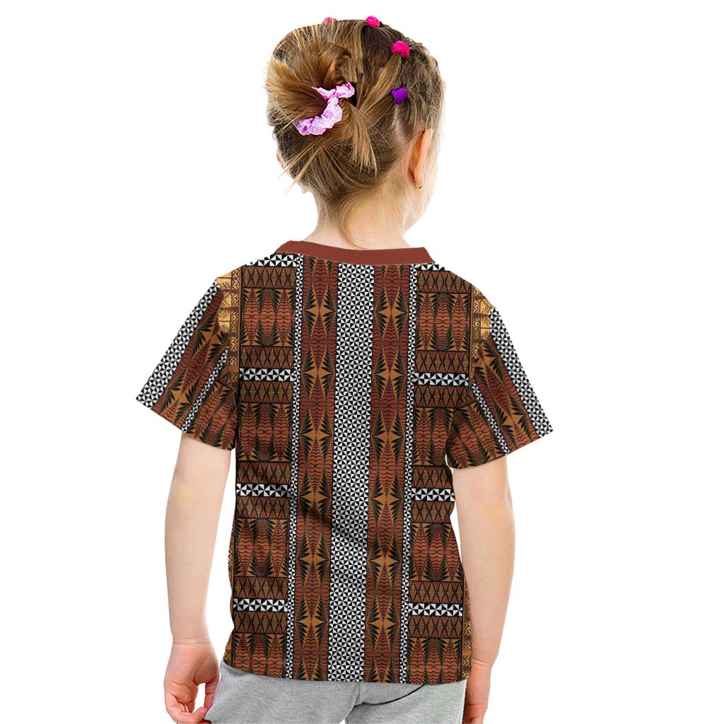 Malo e Lelei Tonga Kid T Shirt Tongan Ngatu Tapa Cloth - Polynesian Pride