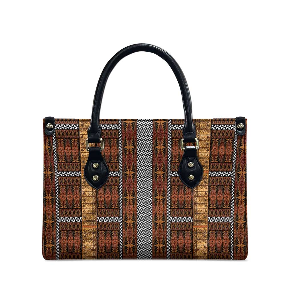 Malo e Lelei Tonga Leather Bag Tongan Ngatu Tapa Cloth - Polynesian Pride