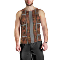 Malo e Lelei Tonga Men Tank Top Tongan Ngatu Tapa Cloth LT14 - Polynesian Pride