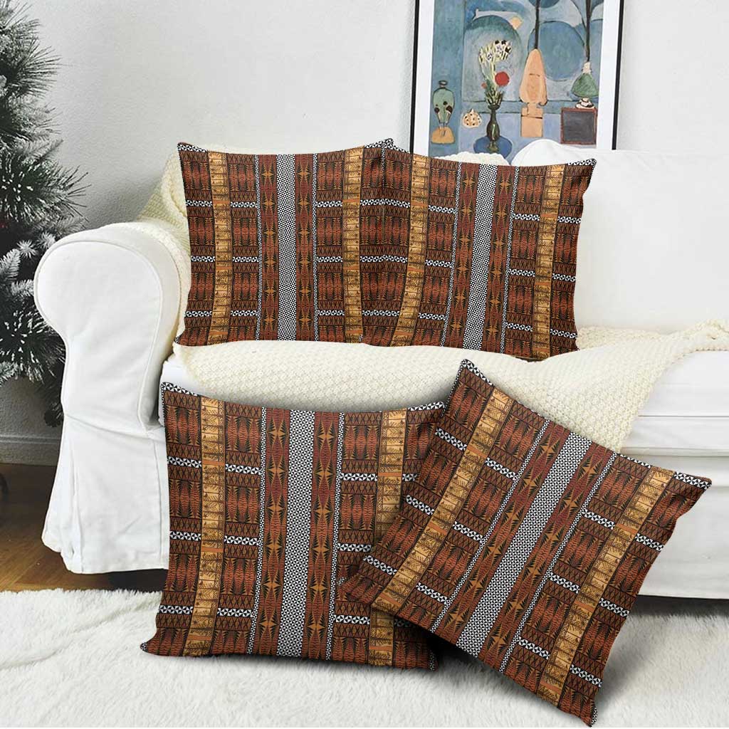 Malo e Lelei Tonga Pillow Cover Tongan Ngatu Tapa Cloth - Polynesian Pride