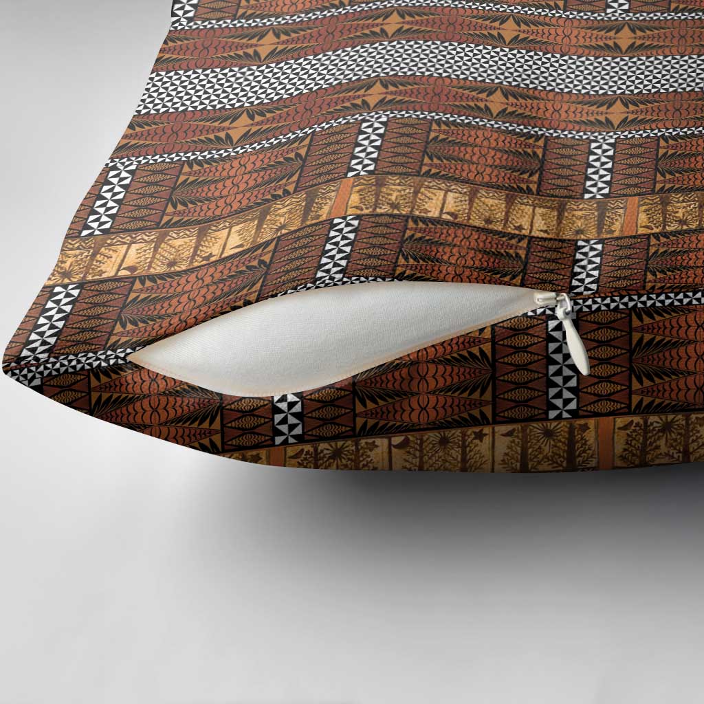 Malo e Lelei Tonga Pillow Cover Tongan Ngatu Tapa Cloth - Polynesian Pride
