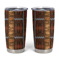 Malo e Lelei Tonga Tumbler Cup Tongan Ngatu Tapa Cloth LT14 Orange - Polynesian Pride