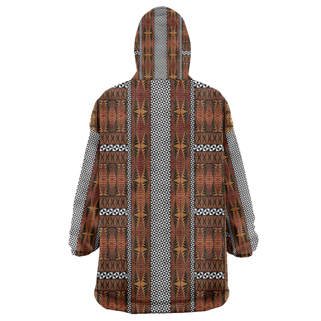 Malo e Lelei Tonga Wearable Blanket Hoodie Tongan Ngatu Tapa Cloth - Polynesian Pride