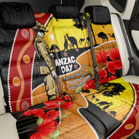 New Zealand And Australia ANZAC Day Back Car Seat Cover Aboriginal Maori Starring Night Style LT14 - Polynesian Pride