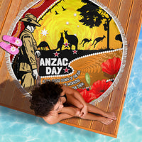 New Zealand And Australia ANZAC Day Beach Blanket Aboriginal Maori Starring Night Style
