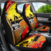 New Zealand And Australia ANZAC Day Car Seat Cover Aboriginal Maori Starring Night Style LT14 - Polynesian Pride