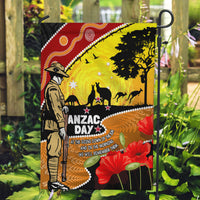 New Zealand And Australia ANZAC Day Garden Flag Aboriginal Maori Starring Night Style LT14 Garden Flag Gold - Polynesian Pride