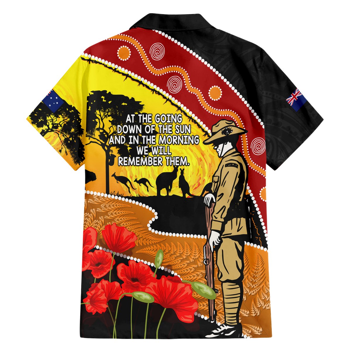 New Zealand And Australia ANZAC Day Hawaiian Shirt Aboriginal Maori Starring Night Style LT14 - Polynesian Pride