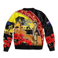New Zealand And Australia ANZAC Day Sleeve Zip Bomber Jacket Aboriginal Maori Starring Night Style LT14 - Polynesian Pride