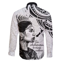 New Zealand Women's Day Family Matching Long Sleeve Bodycon Dress and Hawaiian Shirt Aotearoa Kia Whakapumau Te Mana Wahine LT14 - Polynesian Pride