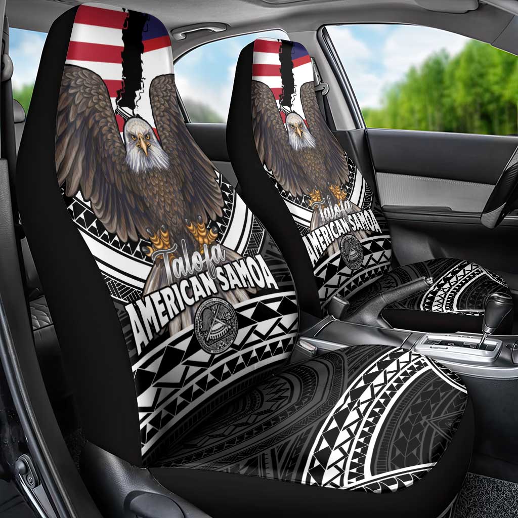 Talofa American Samoa Flag Day Car Seat Cover Bald Eagle Polynesian Tattoo LT14 - Polynesian Pride