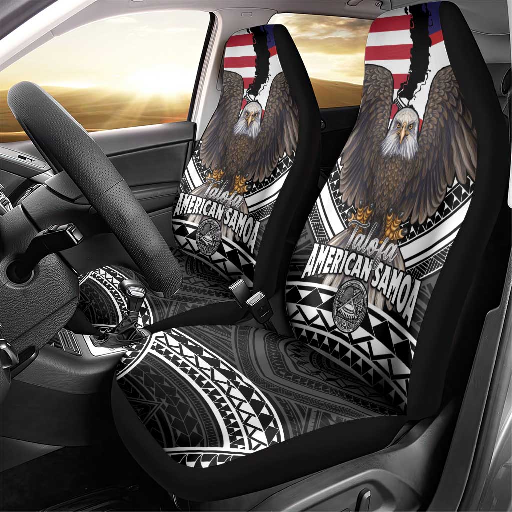 Talofa American Samoa Flag Day Car Seat Cover Bald Eagle Polynesian Tattoo LT14 - Polynesian Pride
