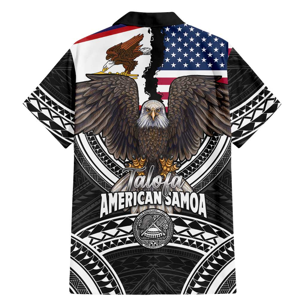 Talofa American Samoa Flag Day Family Matching Long Sleeve Bodycon Dress and Hawaiian Shirt Bald Eagle Polynesian Tattoo LT14 - Polynesian Pride