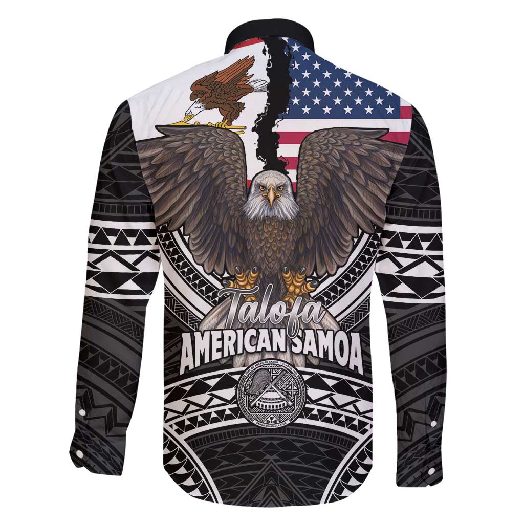 Talofa American Samoa Flag Day Family Matching Off Shoulder Maxi Dress and Hawaiian Shirt Bald Eagle Polynesian Tattoo LT14 - Polynesian Pride