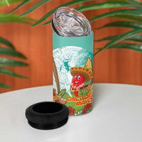 Hawaii Cinco de Mayo 4 in 1 Can Cooler Tumbler Chili Pepper Hula Girl Tropical Vibes LT14 - Polynesian Pride