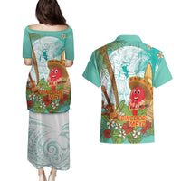 Hawaii Cinco de Mayo Couples Matching Puletasi and Hawaiian Shirt Chili Pepper Hula Girl Tropical Vibes LT14 - Polynesian Pride