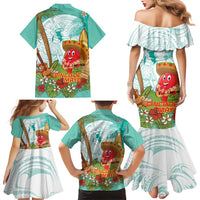 Hawaii Cinco de Mayo Family Matching Mermaid Dress and Hawaiian Shirt Chili Pepper Hula Girl Tropical Vibes LT14 - Polynesian Pride