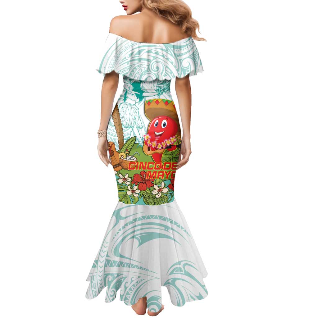 Hawaii Cinco de Mayo Family Matching Mermaid Dress and Hawaiian Shirt Chili Pepper Hula Girl Tropical Vibes LT14 - Polynesian Pride