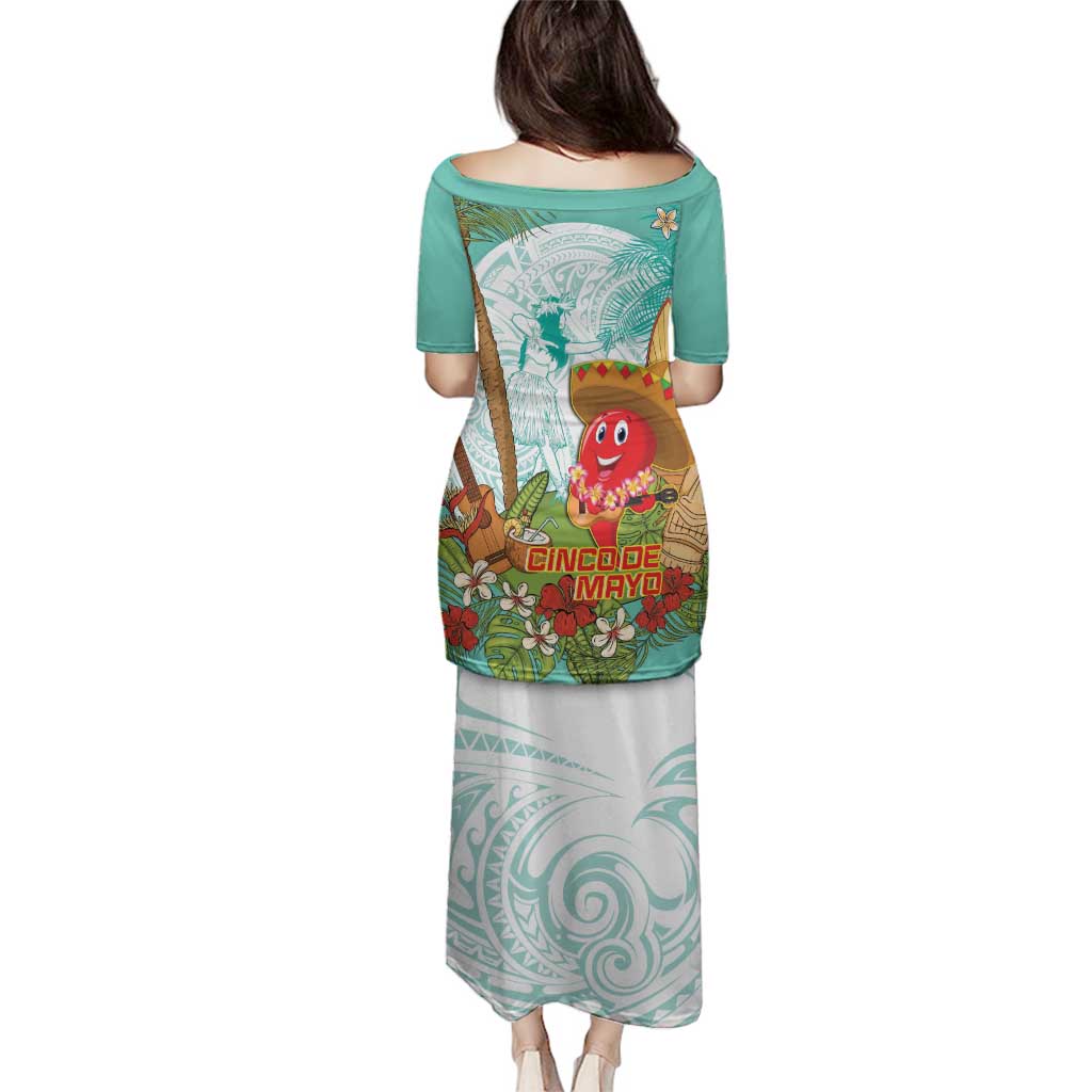 Hawaii Cinco de Mayo Family Matching Puletasi and Hawaiian Shirt Chili Pepper Hula Girl Tropical Vibes LT14 - Polynesian Pride