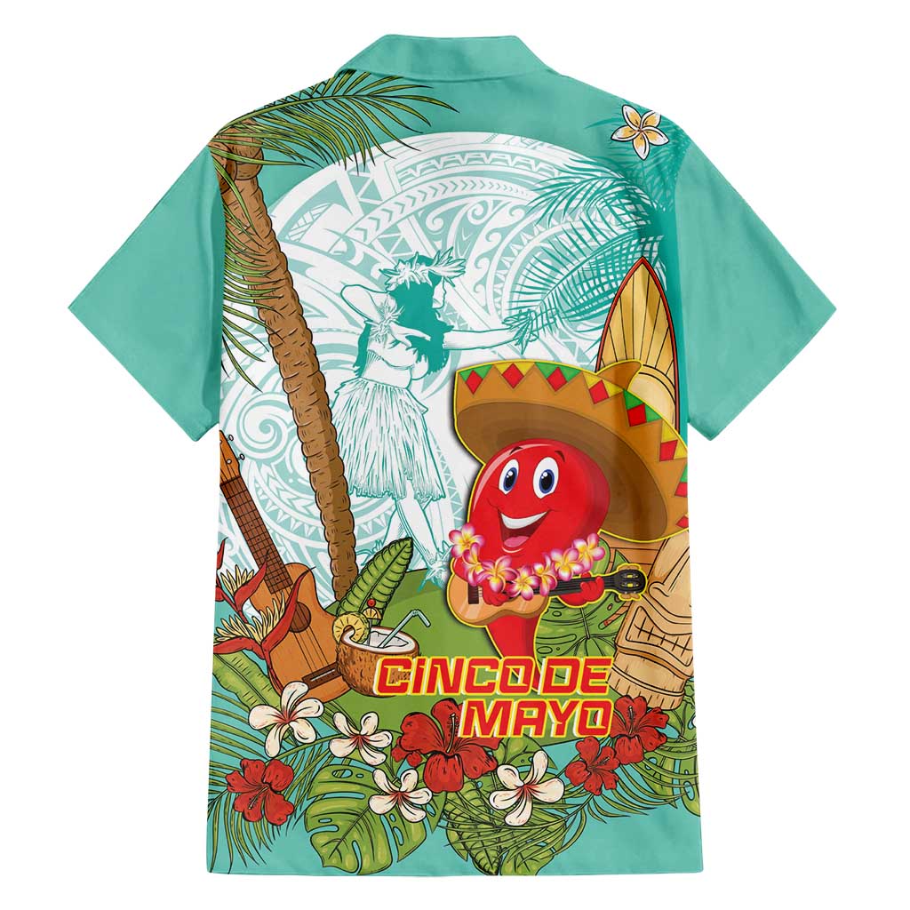 Hawaii Cinco de Mayo Family Matching Summer Maxi Dress and Hawaiian Shirt Chili Pepper Hula Girl Tropical Vibes LT14 - Polynesian Pride