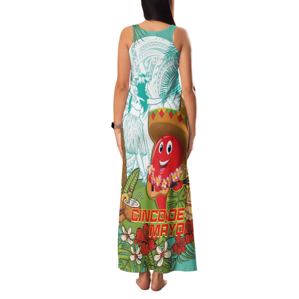 Hawaii Cinco de Mayo Family Matching Tank Maxi Dress and Hawaiian Shirt Chili Pepper Hula Girl Tropical Vibes LT14 - Polynesian Pride