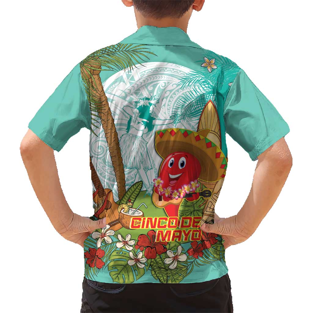 Hawaii Cinco de Mayo Hawaiian Shirt Chili Pepper Hula Girl Tropical Vibes