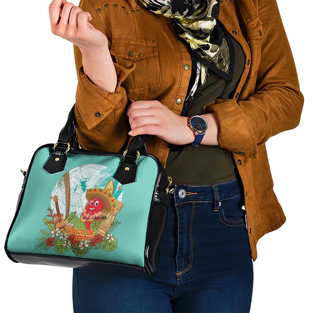 Hawaii Cinco de Mayo Shoulder Handbag Chili Pepper Hula Girl Tropical Vibes