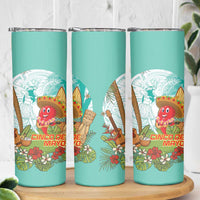 Hawaii Cinco de Mayo Skinny Tumbler Chili Pepper Hula Girl Tropical Vibes LT14 - Polynesian Pride