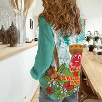 Hawaii Cinco de Mayo Women Casual Shirt Chili Pepper Hula Girl Tropical Vibes LT14 - Polynesian Pride