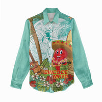Hawaii Cinco de Mayo Women Casual Shirt Chili Pepper Hula Girl Tropical Vibes LT14 - Polynesian Pride